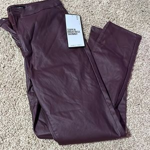 Almost famous Burgundy leather look pants